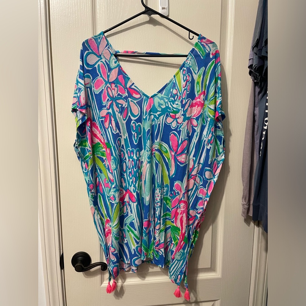 S/M LILLY PULITZER TOP/SWIM COVER-UP